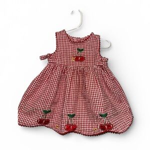 Youngland Baby‎ Girls Red Gingham Cherry Dress